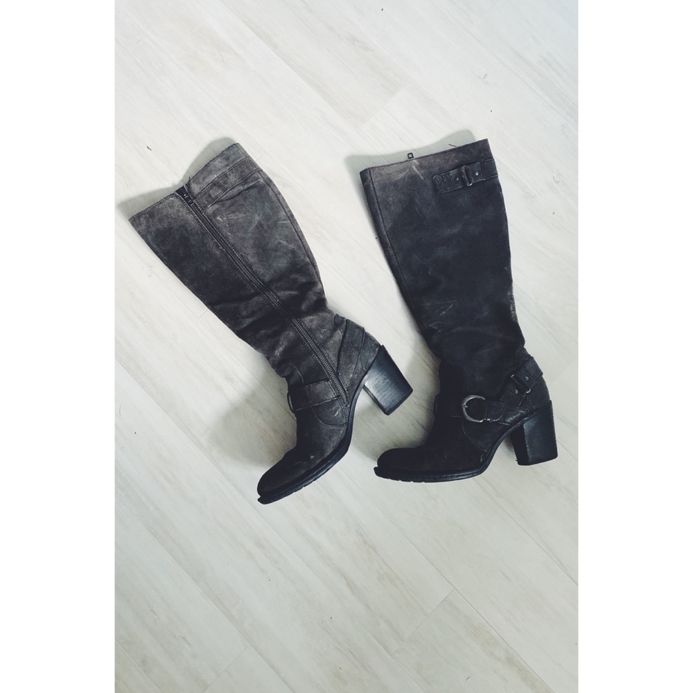 Born Distressed Leather Natasha Heel Riding Boots